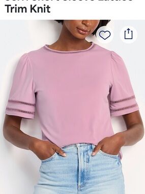 Chic Mauve Short Sleeve Women's Top